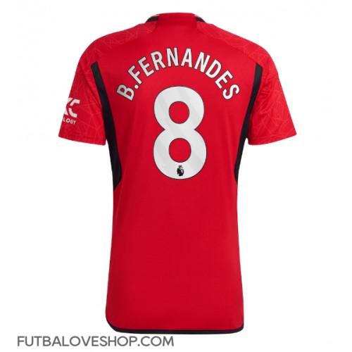Dres Manchester United Bruno Fernandes #8 Domáci 2023-24 Krátky Rukáv